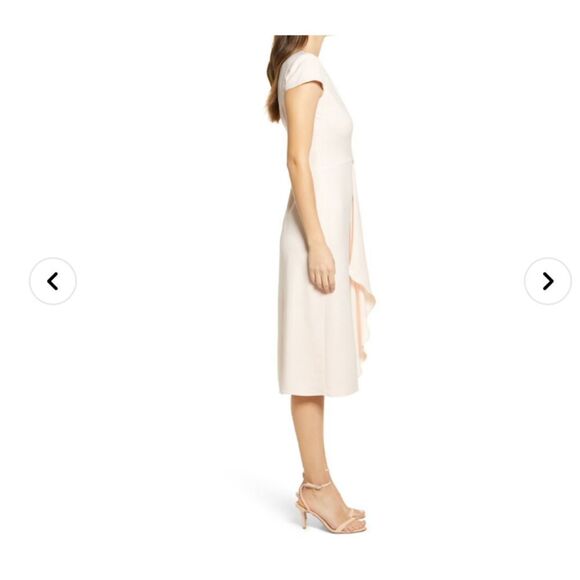 Vince camuto nwot pink Cap Sleeve Midi Dress - Picture 3 of 15